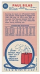 1969 Topps Basketball #61 Paul Silas - Phoenix Suns RC